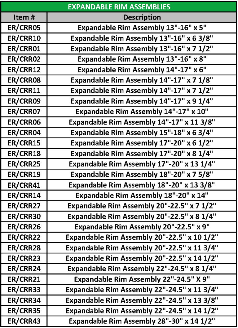 Expandable Rim Assemblies - Shamrock Marketing Inc.